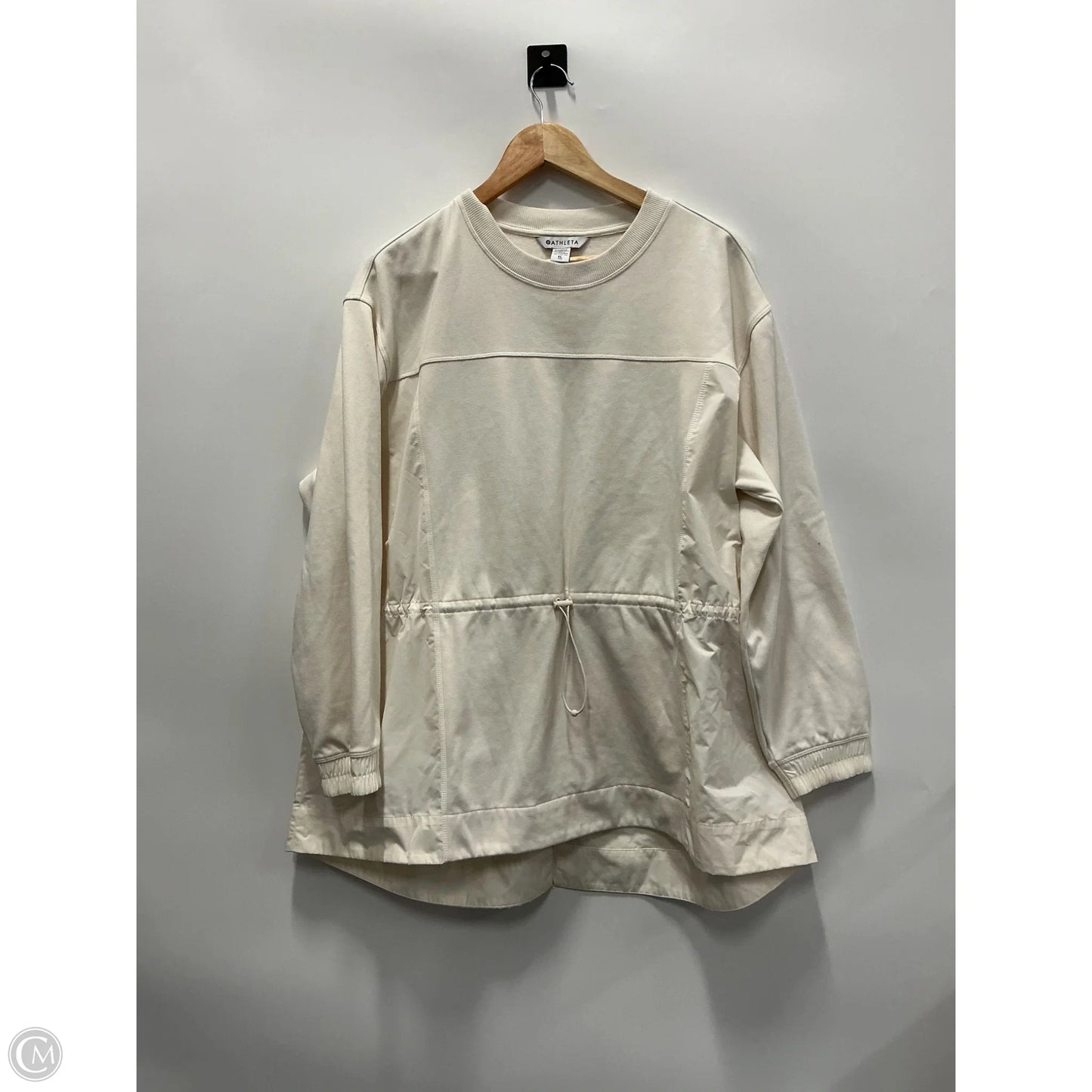 Athletic Sweatshirt Crewneck By Athleta In Cream, Size: Xl