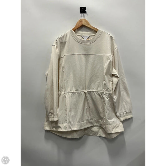 Athletic Sweatshirt Crewneck By Athleta In Cream, Size: Xl