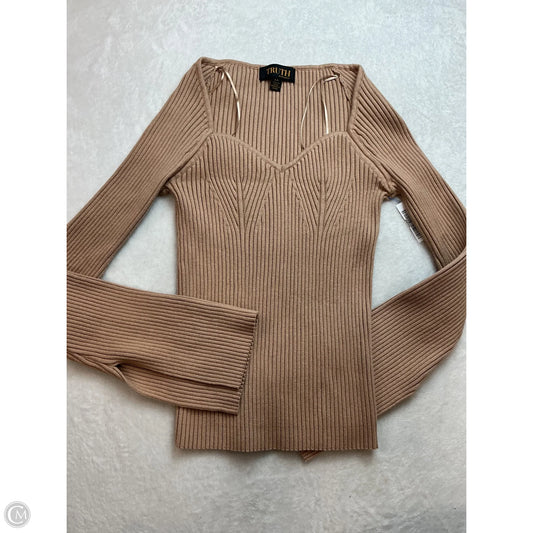 Top Long Sleeve By Truth In Brown, Size: S