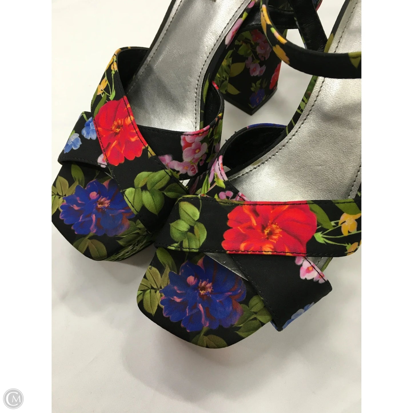 Shoes Heels Block By Nine West In Floral Print, Size: 8.5