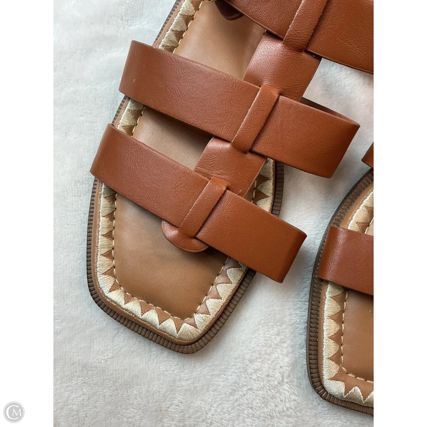 Sandals Flats By Madden Girl In Brown & Cream, Size: 8.5