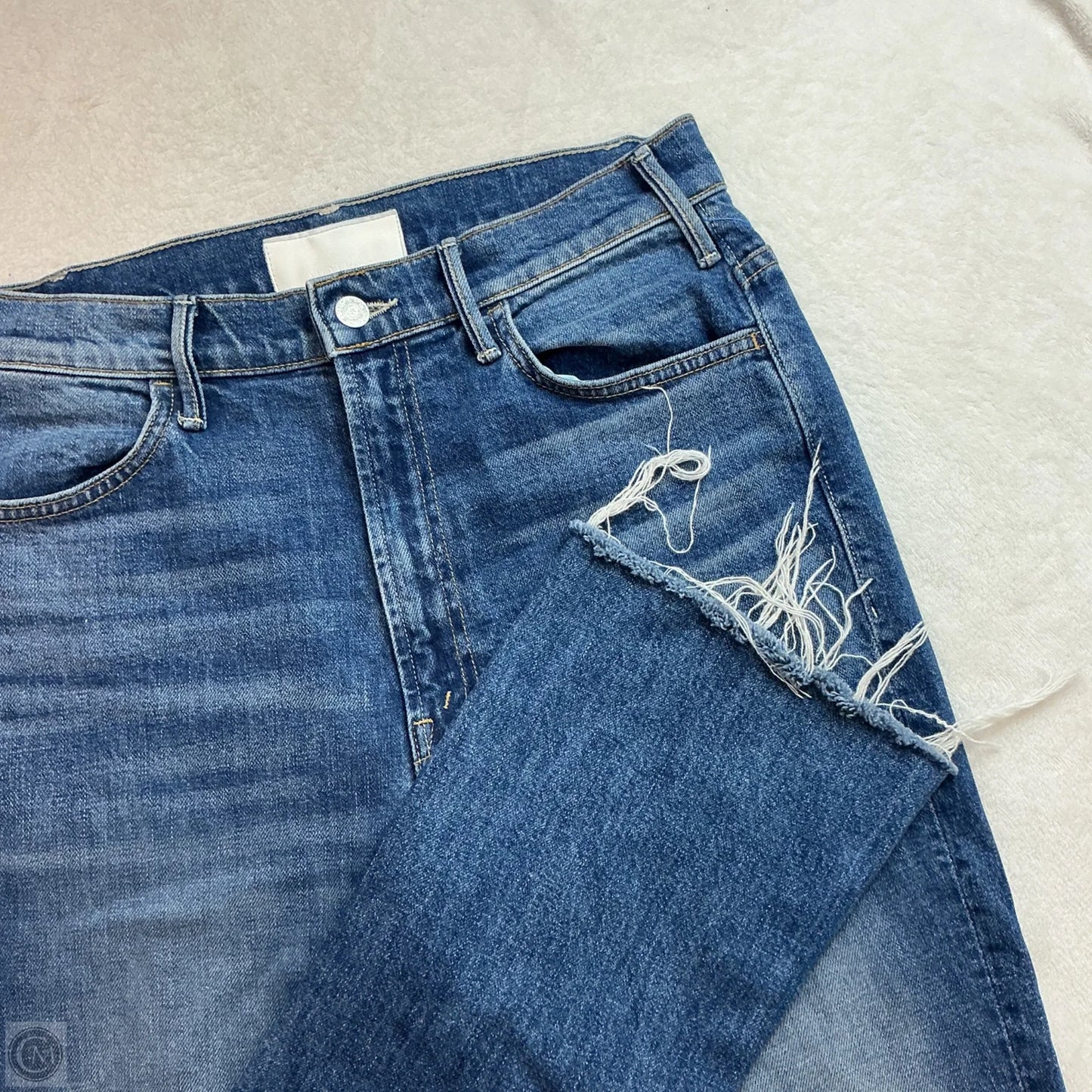 Jeans Straight By Mother In Blue Denim, Size: 8