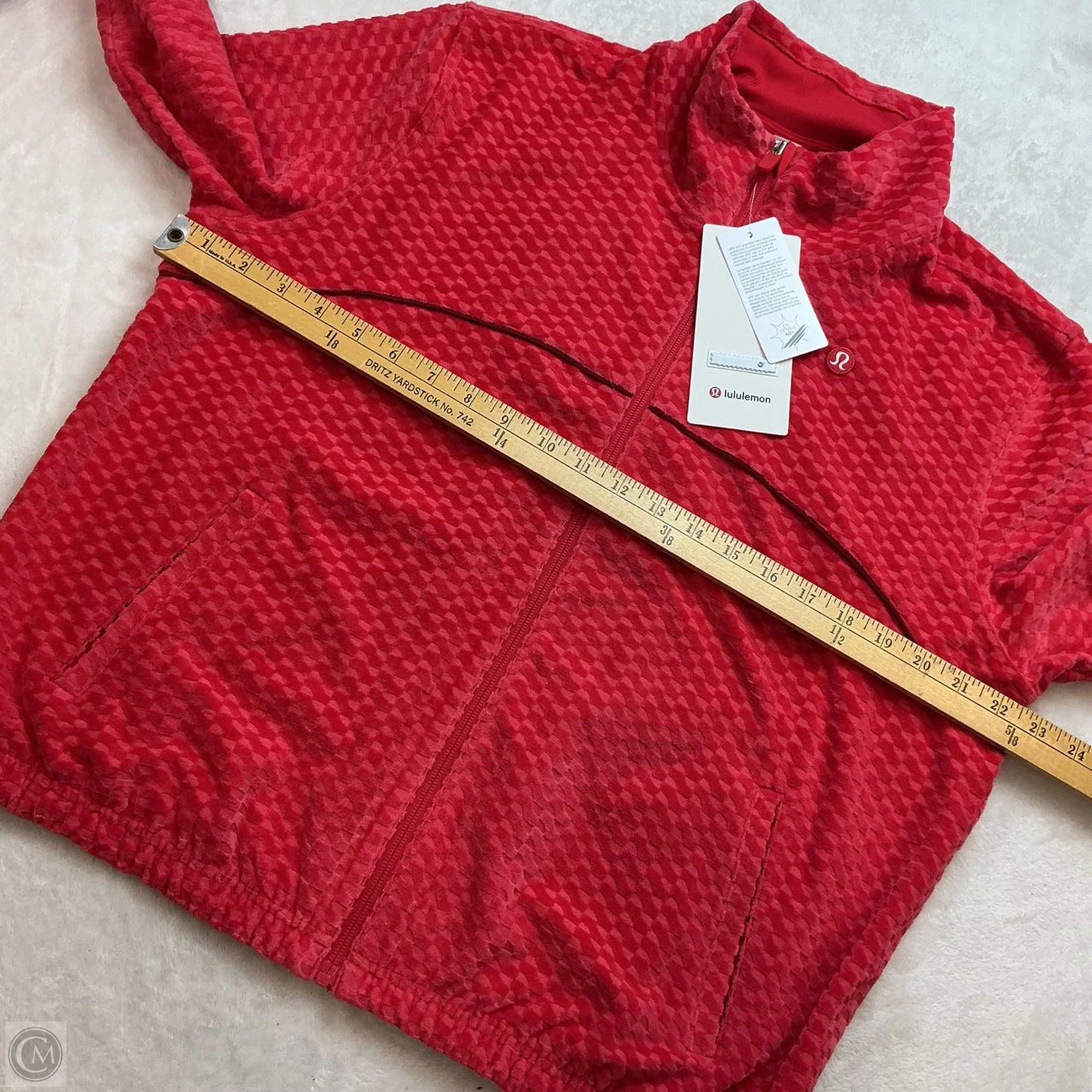 Athletic Jacket By Lululemon In Red, Size: L