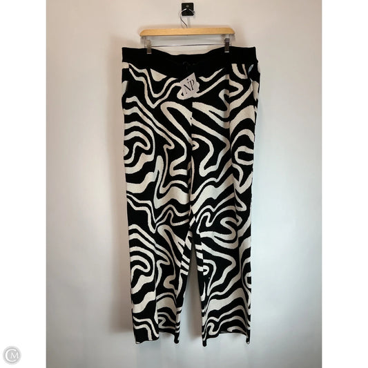 Pants Other By Clothes Mentor In Black & White, Size: 2x