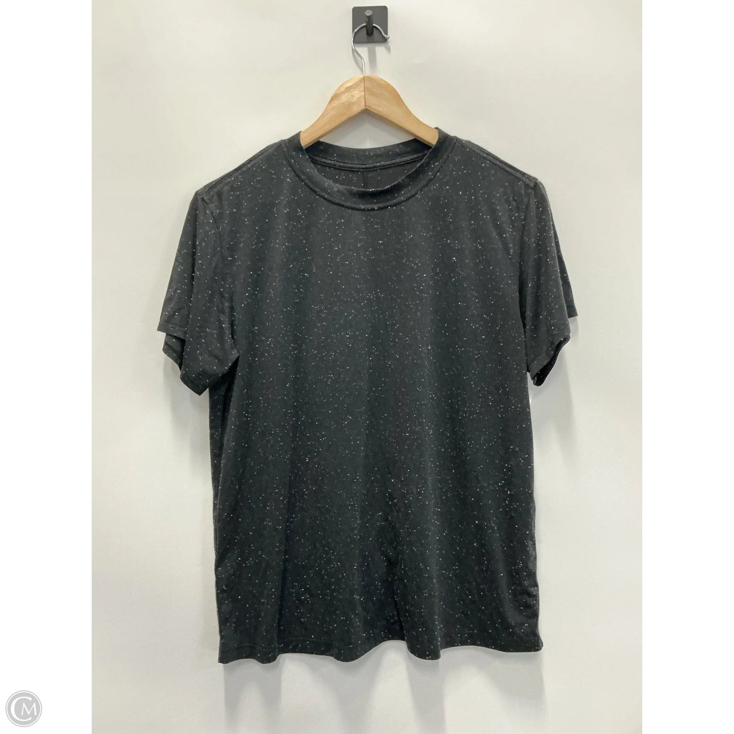 Athletic Top Short Sleeve By Lululemon In Black, Size: M