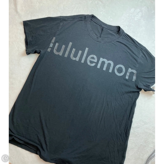 Athletic Top Short Sleeve By Lululemon In Black, Size: M