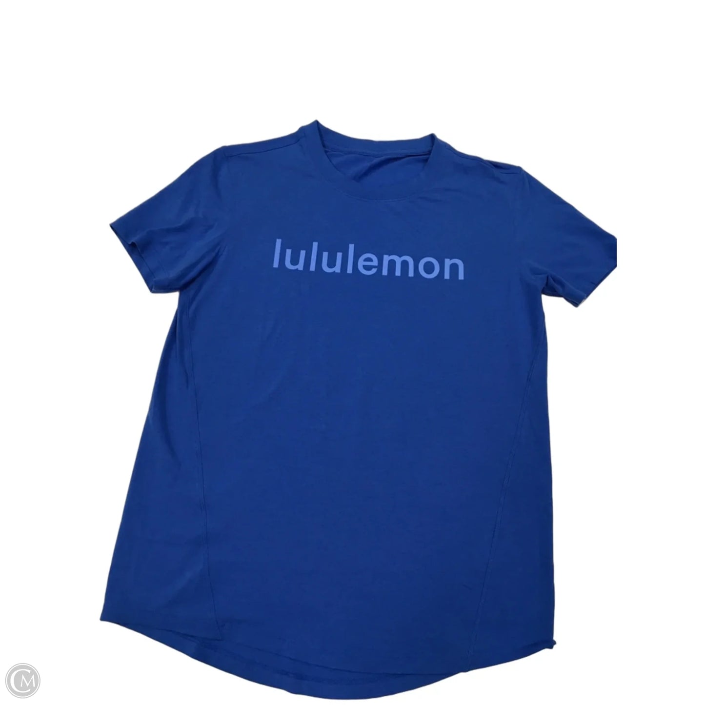 Athletic Top Short Sleeve By Lululemon In Blue, Size: M