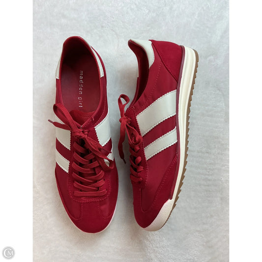 Shoes Sneakers By Steve Madden In Red & White, Size: 8.5