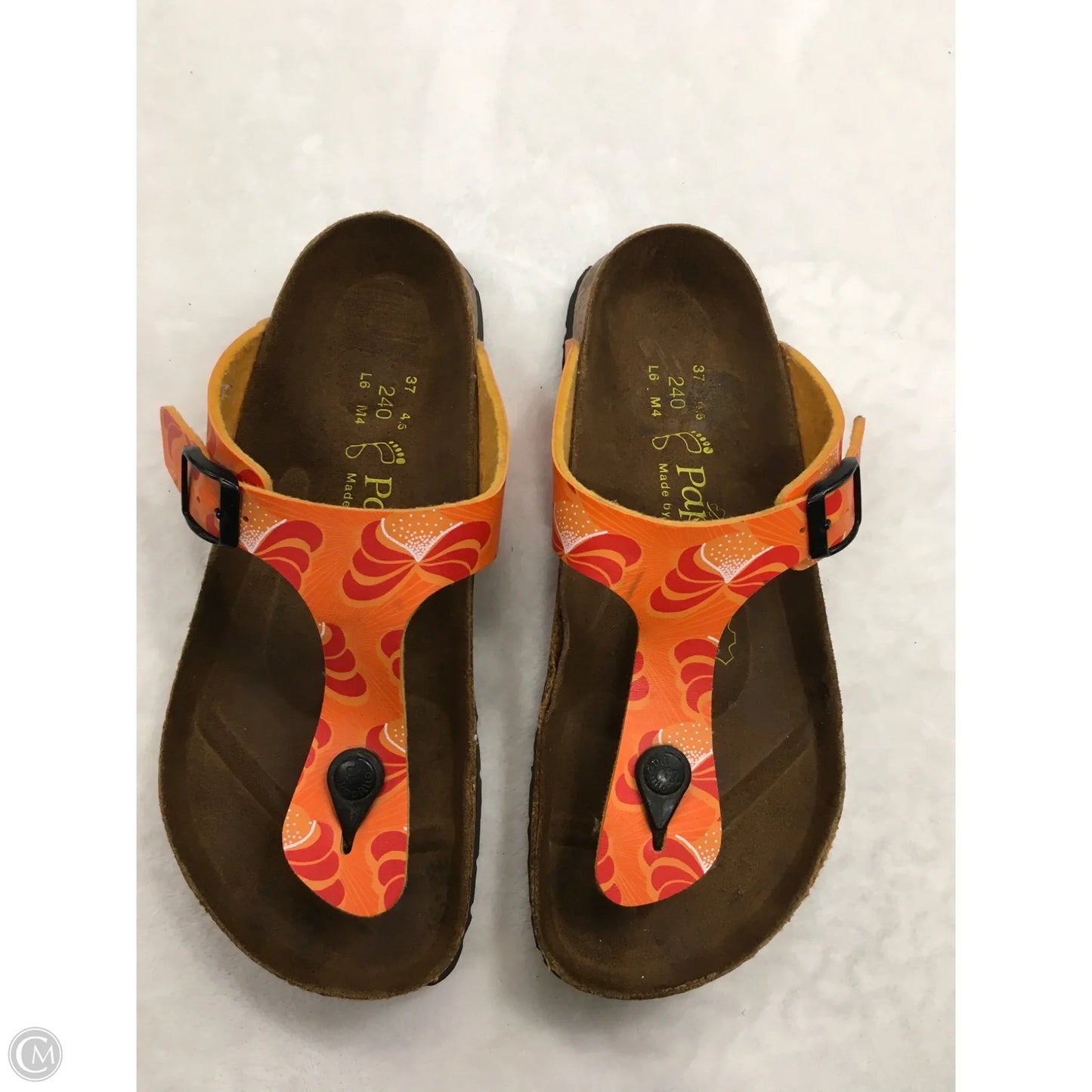 Sandals Flats By Birkenstock In Orange, Size: 6.5