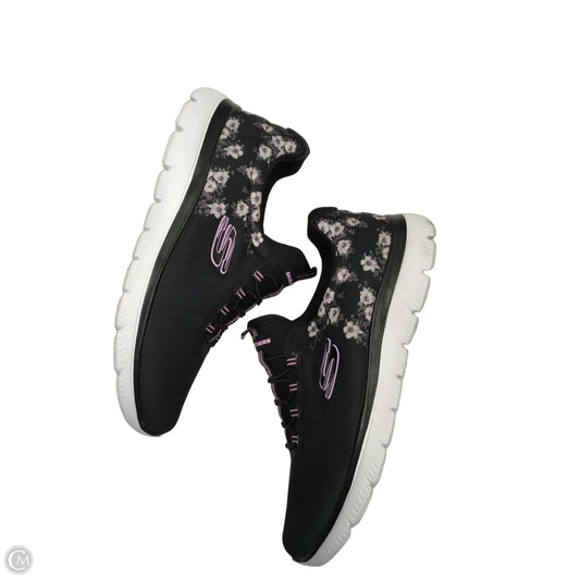 Shoes Athletic By Skechers In Floral Print, Size: 9