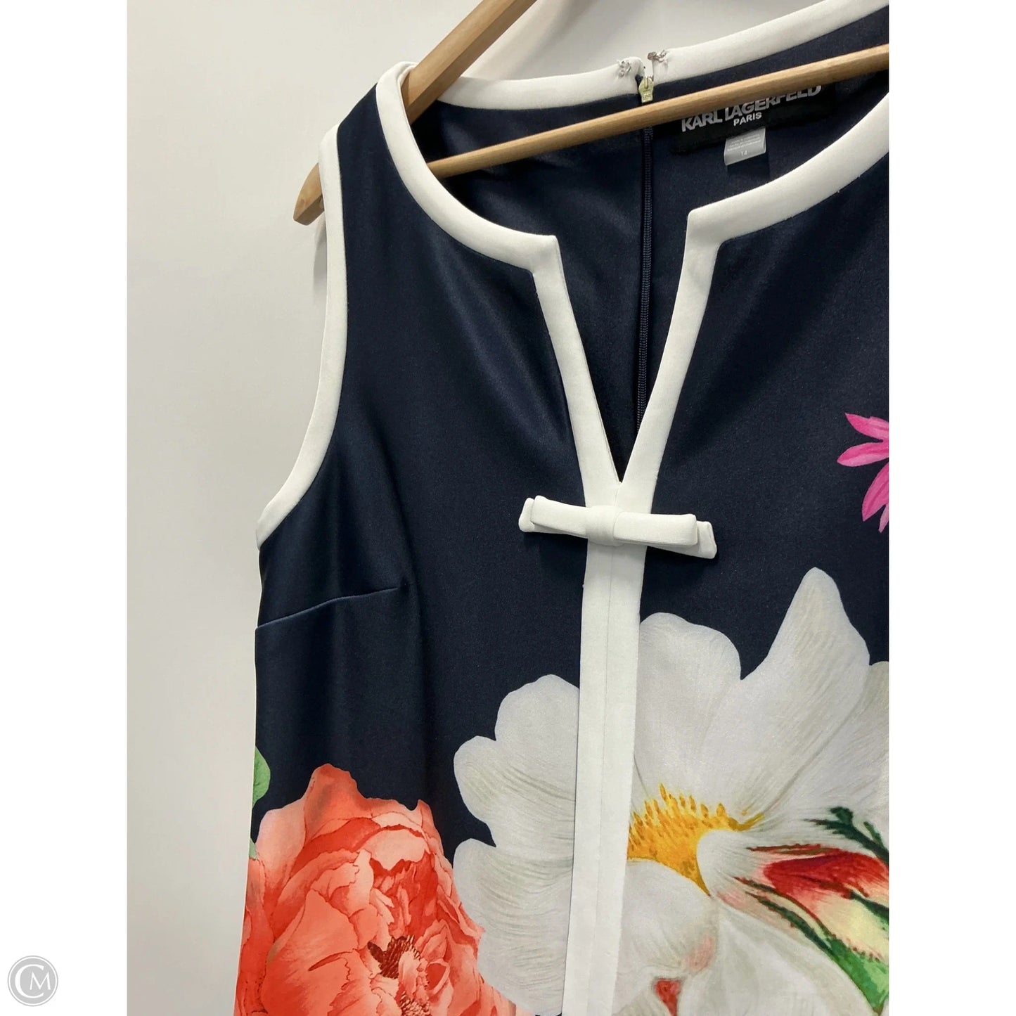 Dress Designer By Karl Lagerfeld In Floral Print, Size: 14