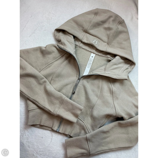 Athletic Jacket By Lululemon In Cream, Size: 2