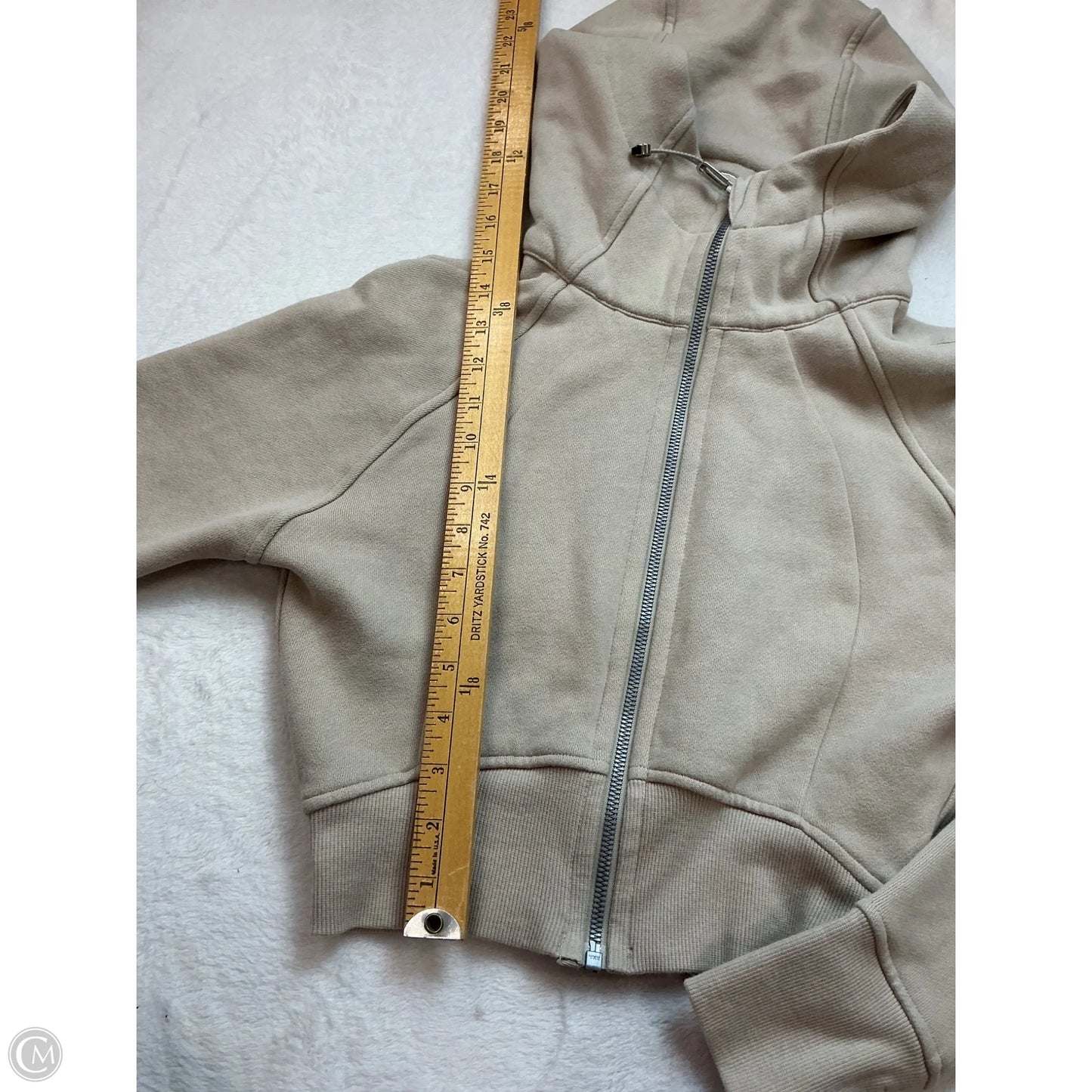 Athletic Jacket By Lululemon In Cream, Size: 2