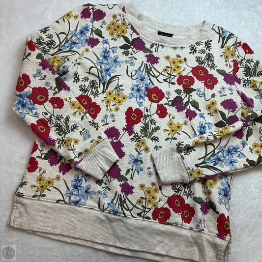Sweatshirt Crewneck By Talbots In Floral Print, Size: Xs