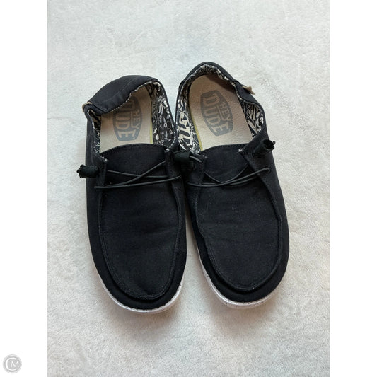 Shoes Flats By Hey Dude In Black, Size: 10