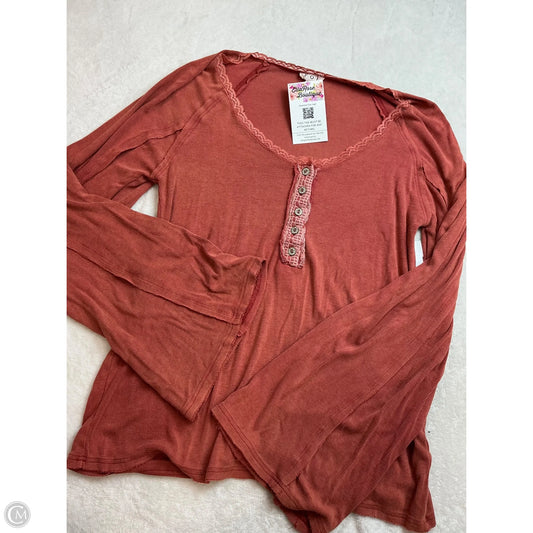 Top Long Sleeve By Pol In Orange, Size: S