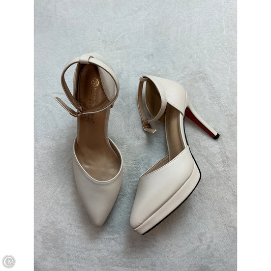 Shoes Heels Platform By Clothes Mentor In Beige, Size: 9