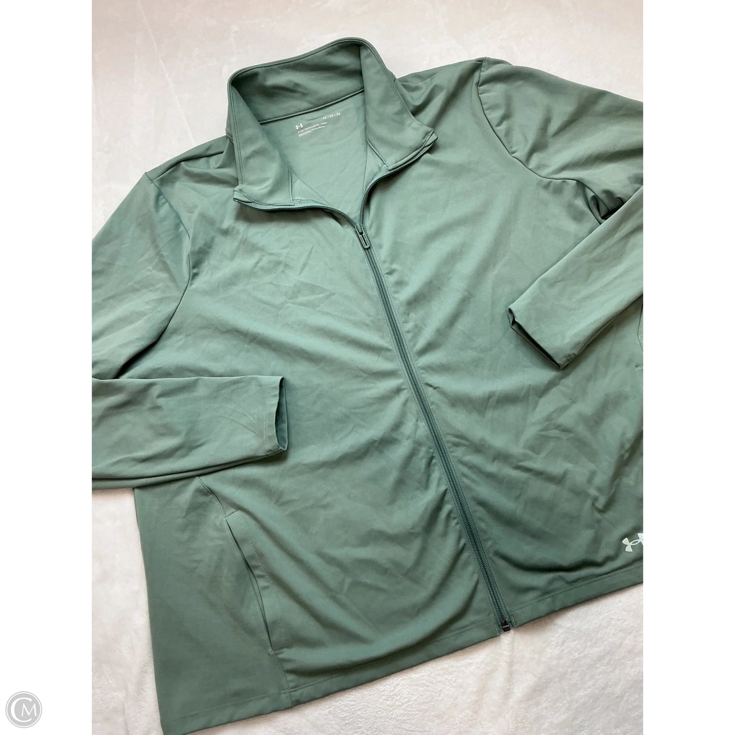 Athletic Jacket By Under Armour In Green, Size: 2x