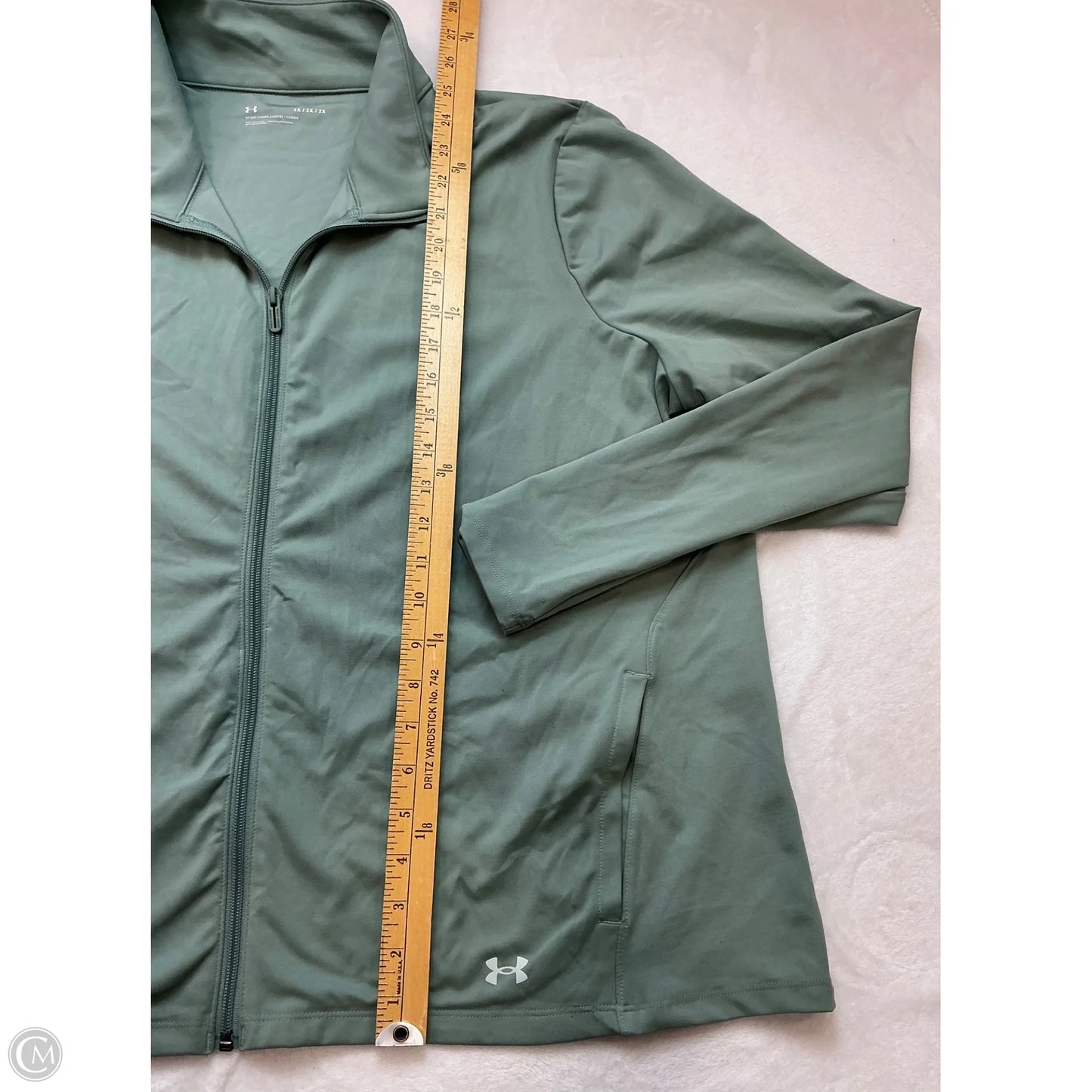 Athletic Jacket By Under Armour In Green, Size: 2x
