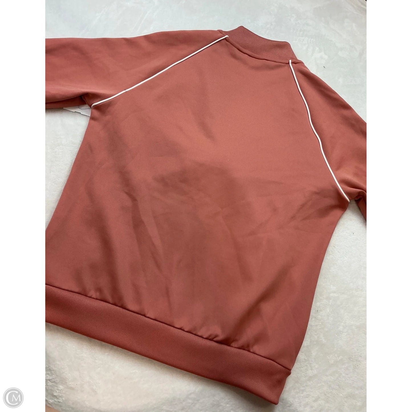 Athletic Jacket By Adidas In Peach, Size: M