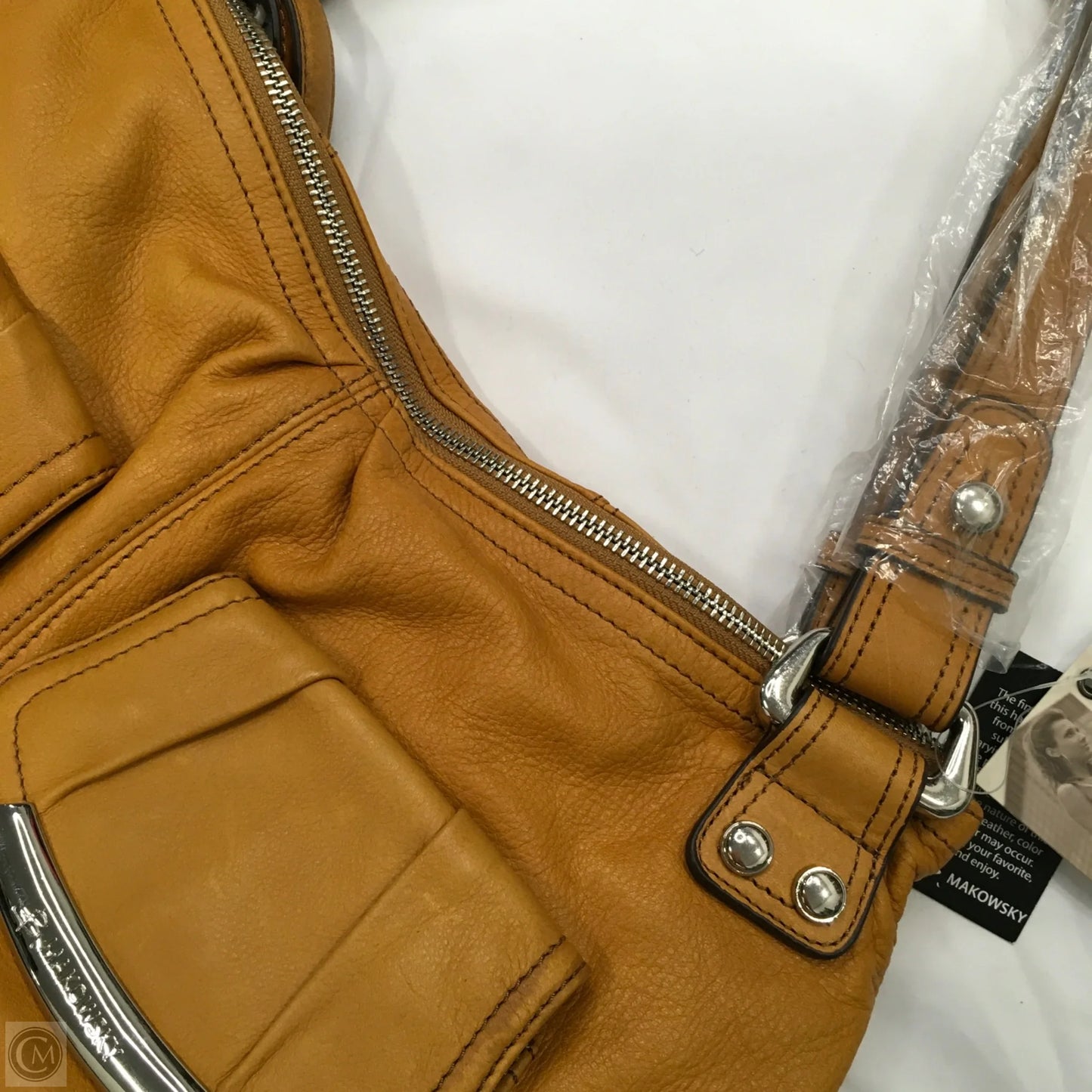 Handbag Leather By B. Makowsky, Size: Large