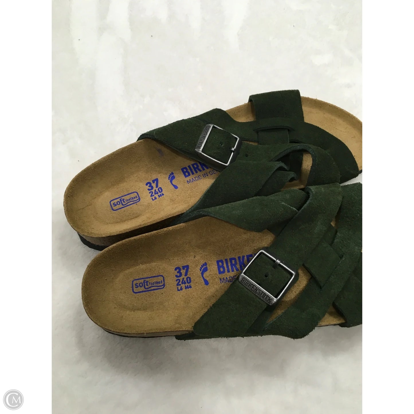 Sandals Flats By Birkenstock In Green, Size: 6.5