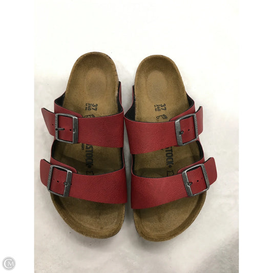 Sandals Flats By Birkenstock In Red, Size: 6.5