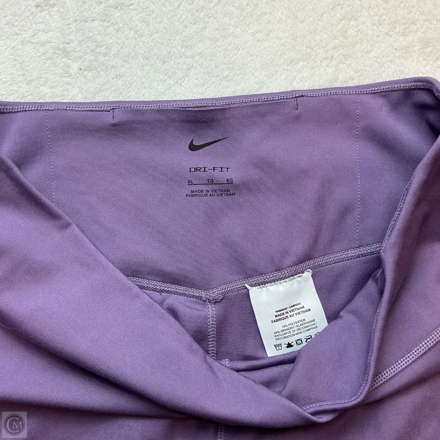 Athletic Leggings By Nike In Purple, Size: Xl