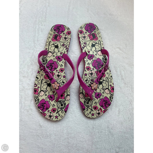 Sandals Designer By Coach In Pink & Tan, Size: 8