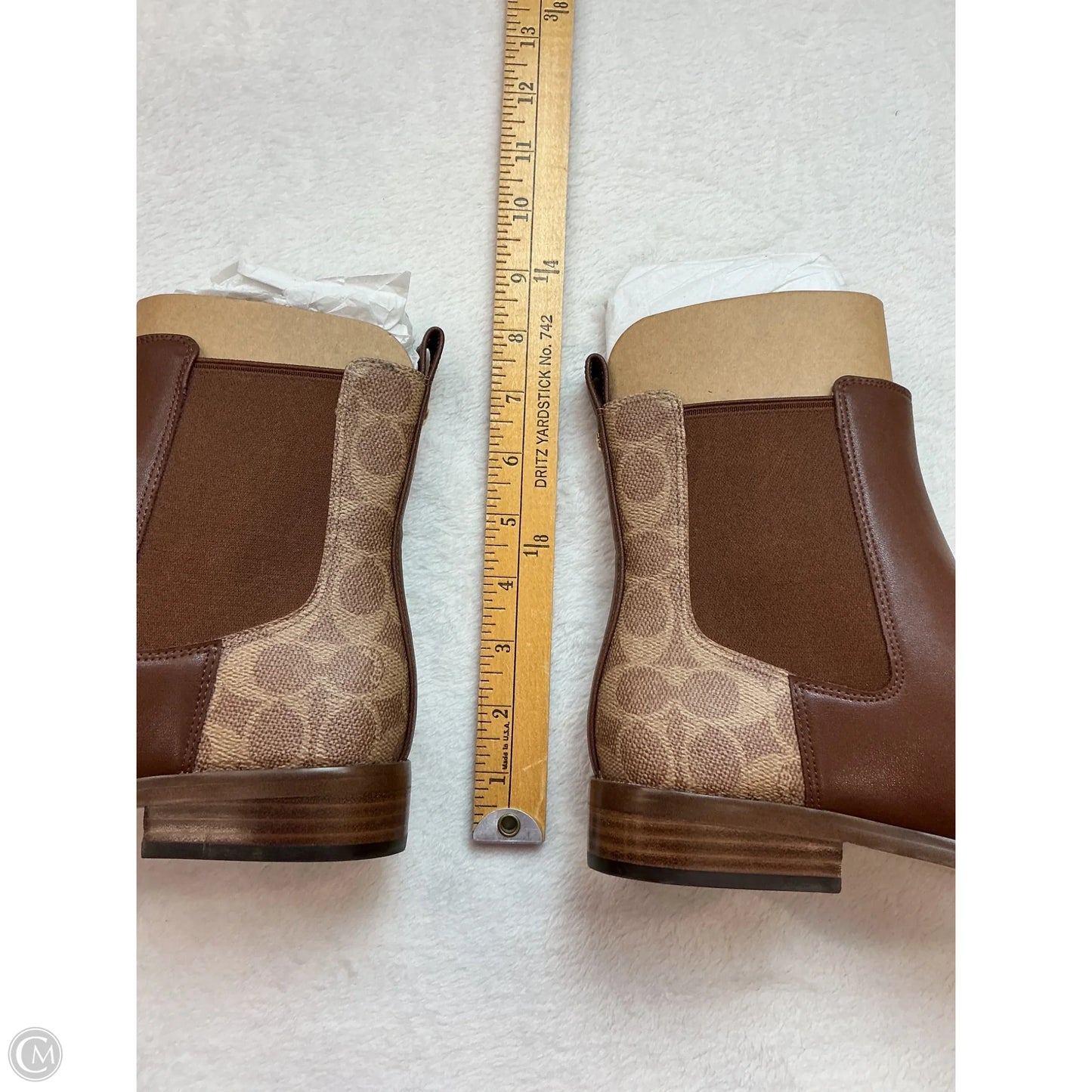 Boots Designer By Coach In Brown, Size: 8.5