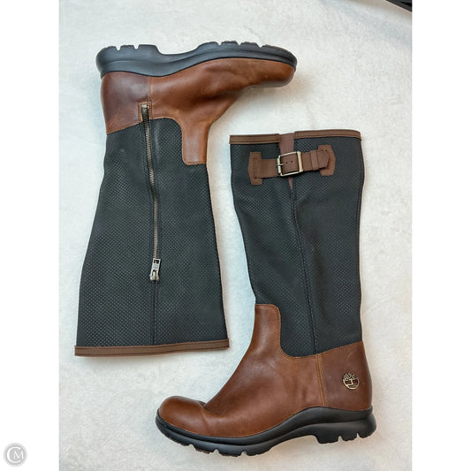 Boots Mid-calf Flats By Timberland In Black & Brown, Size: 8