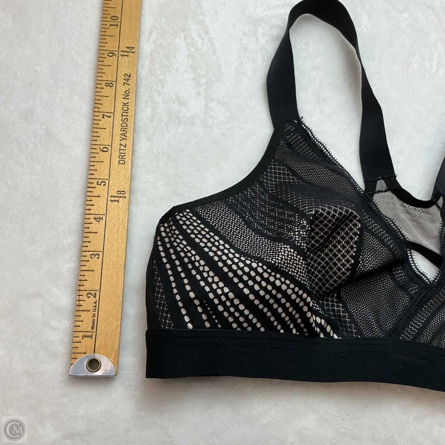 Athletic Bra By Lululemon In Black & Cream, Size: 36c