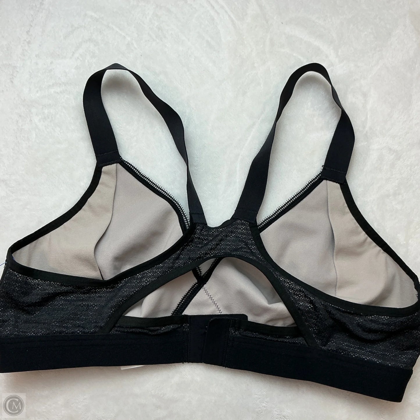 Athletic Bra By Lululemon In Black & Cream, Size: 36c