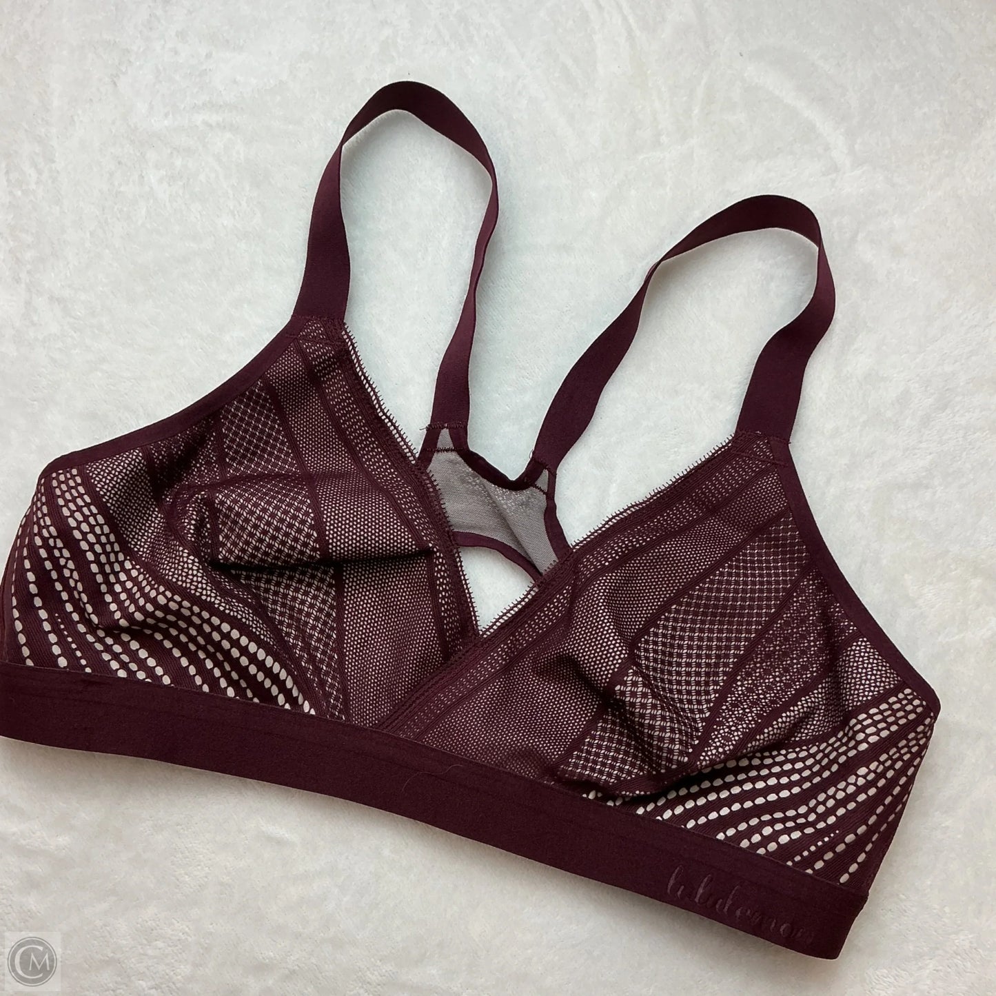 Athletic Bra By Lululemon In Maroon, Size: 36c