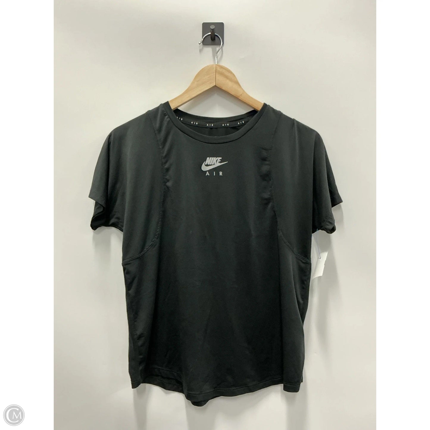 Athletic Top Short Sleeve By Nike In Black, Size: S