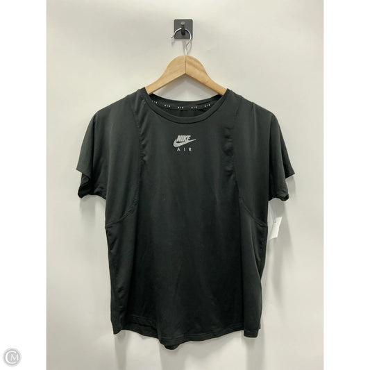 Athletic Top Short Sleeve By Nike In Black, Size: S