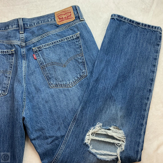 Jeans Straight By Levis In Blue Denim, Size: 10