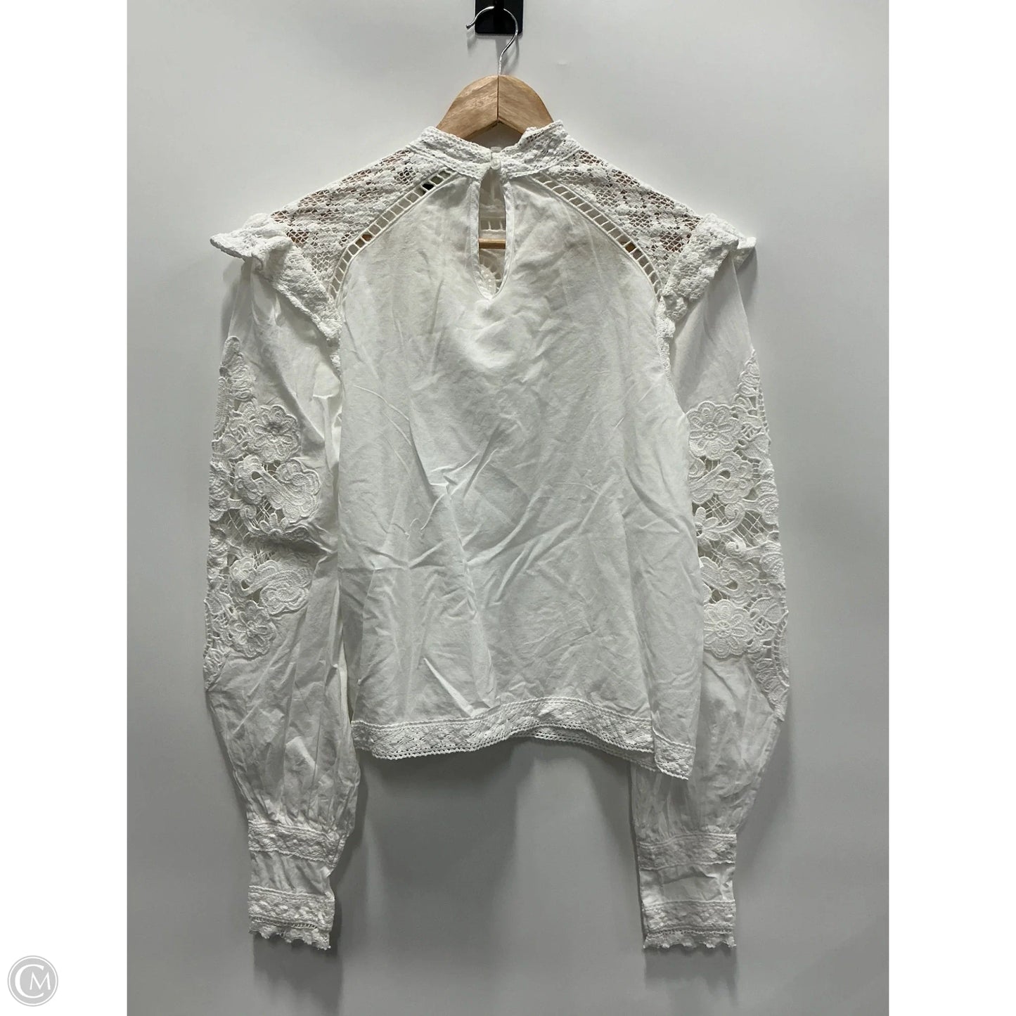 Top Long Sleeve By Farm Rio In White, Size: Xs