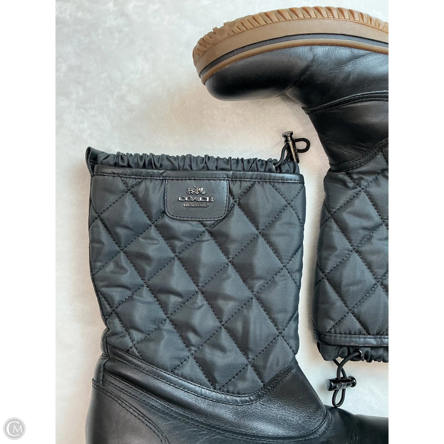 Boots Designer By Coach In Black, Size: 9