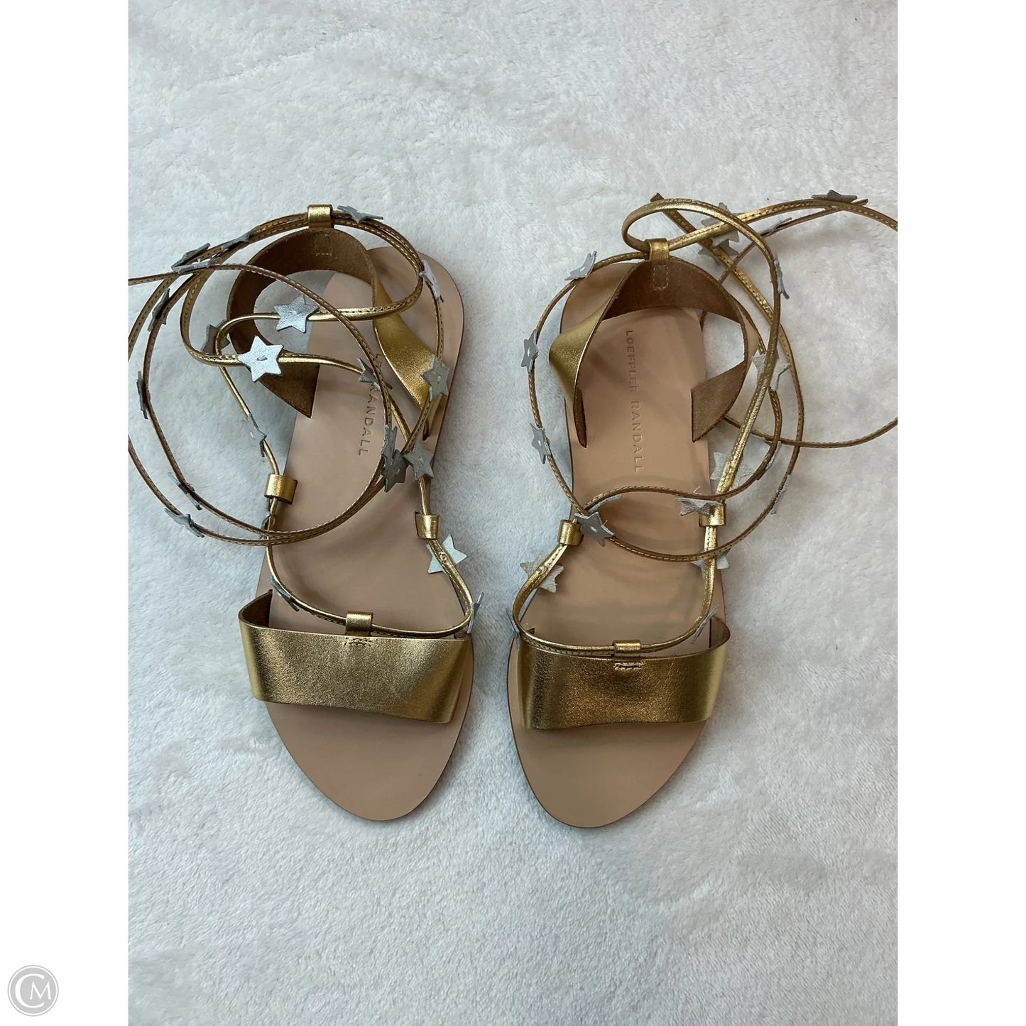 Sandals Flats By Loeffler Randall In Gold & Silver, Size: 7.5