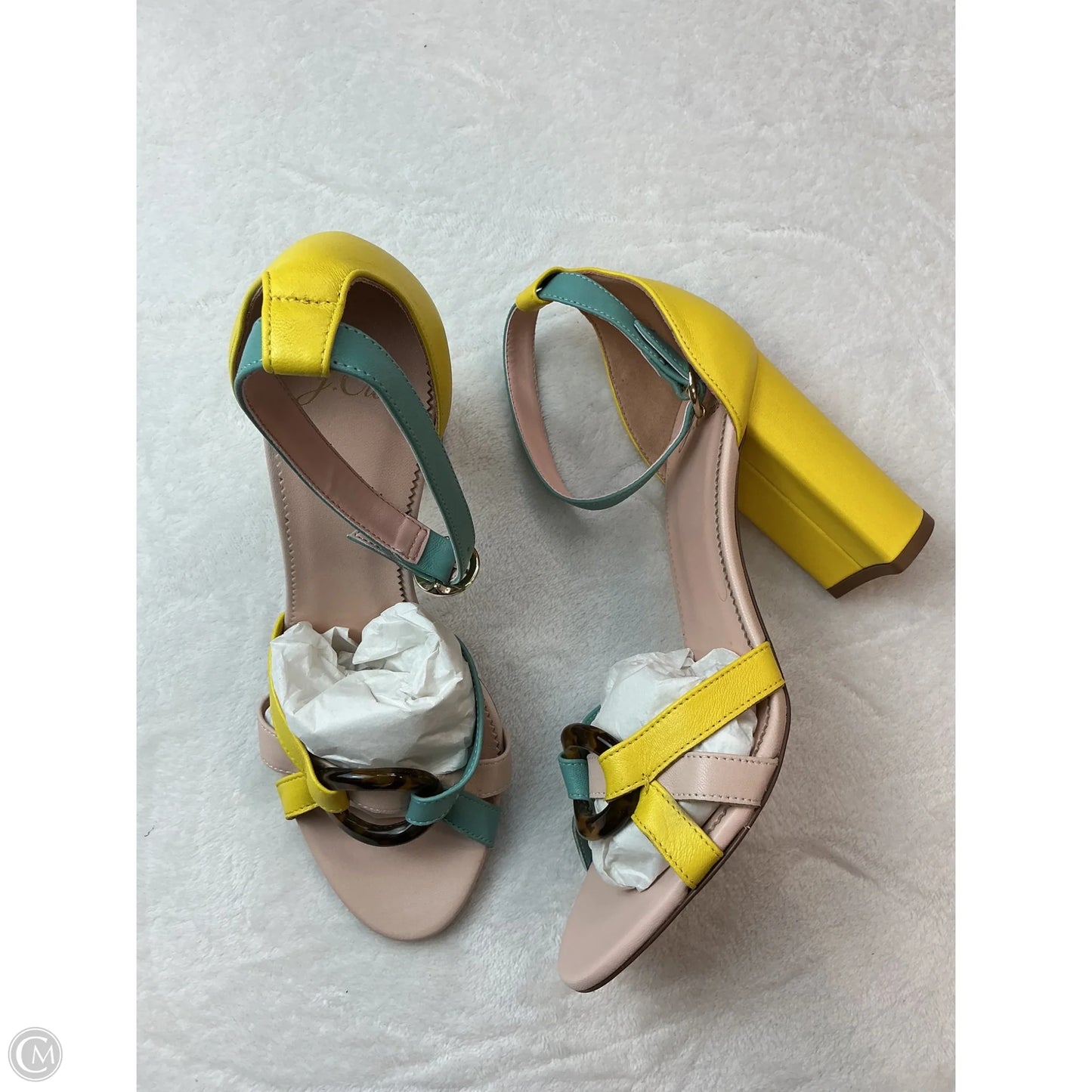 Shoes Heels Block By J. Crew In Yellow, Size: 8