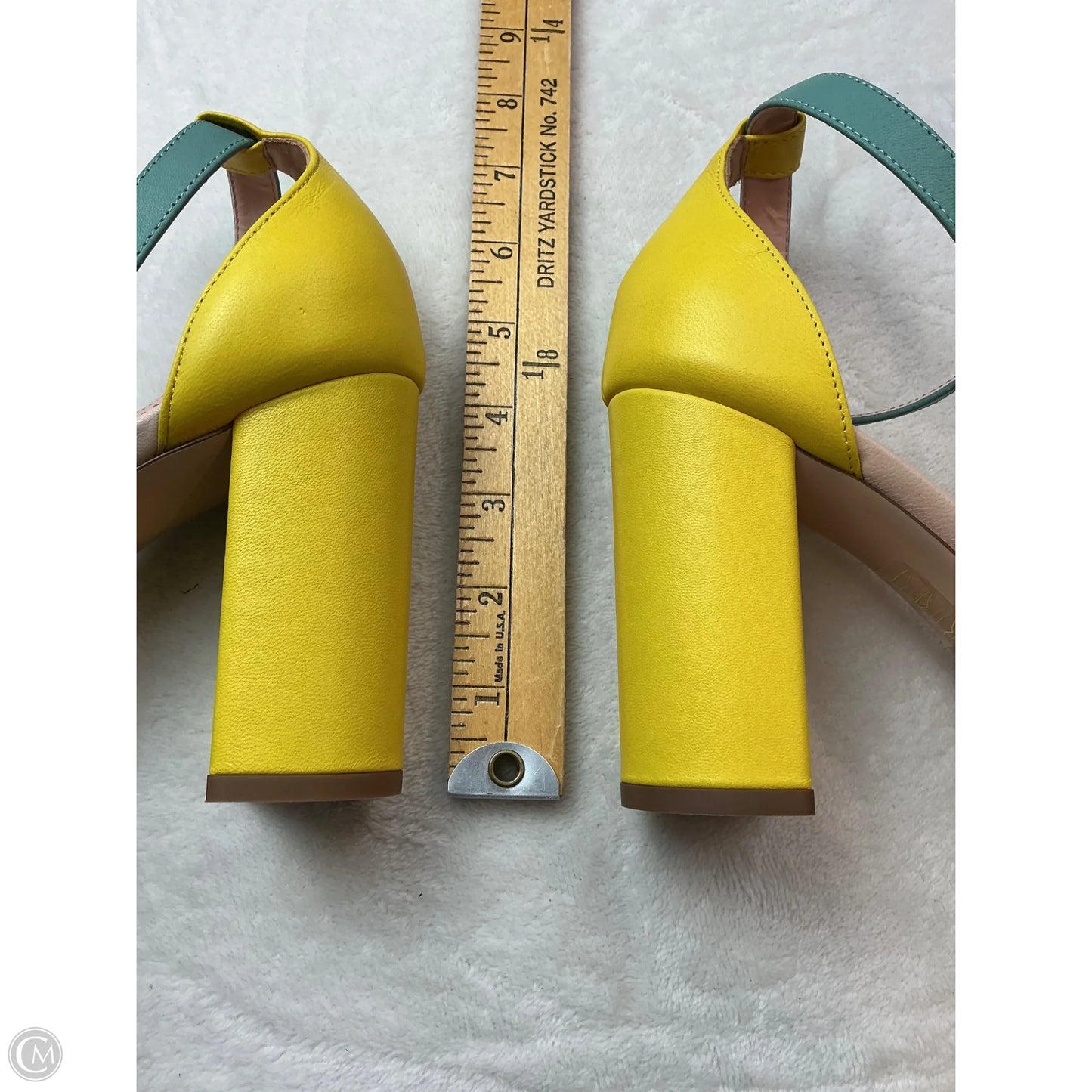 Shoes Heels Block By J. Crew In Yellow, Size: 8