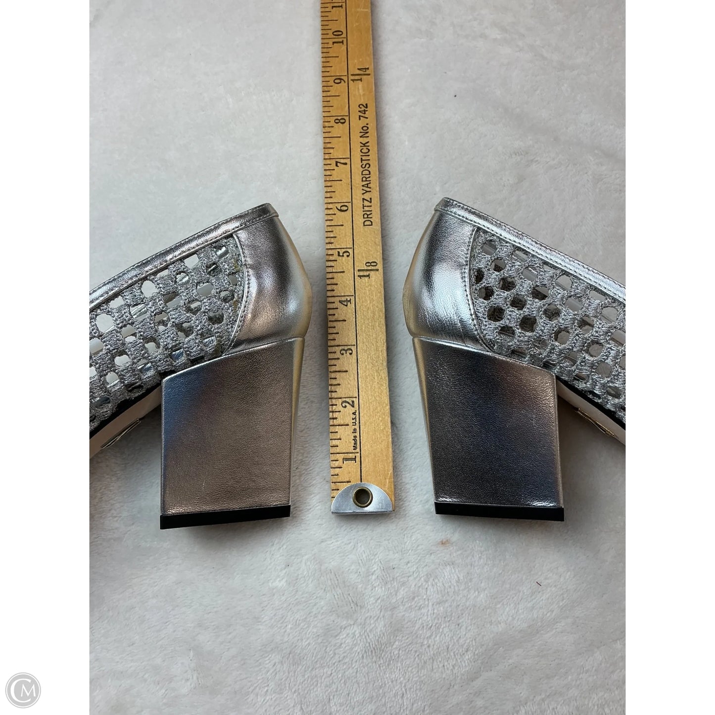 Shoes Heels Block By Cma In Silver, Size: 8