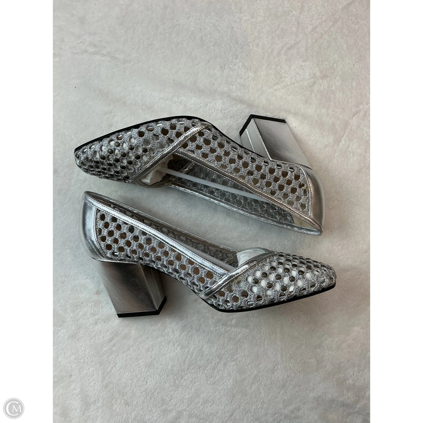 Shoes Heels Block By Cma In Silver, Size: 8