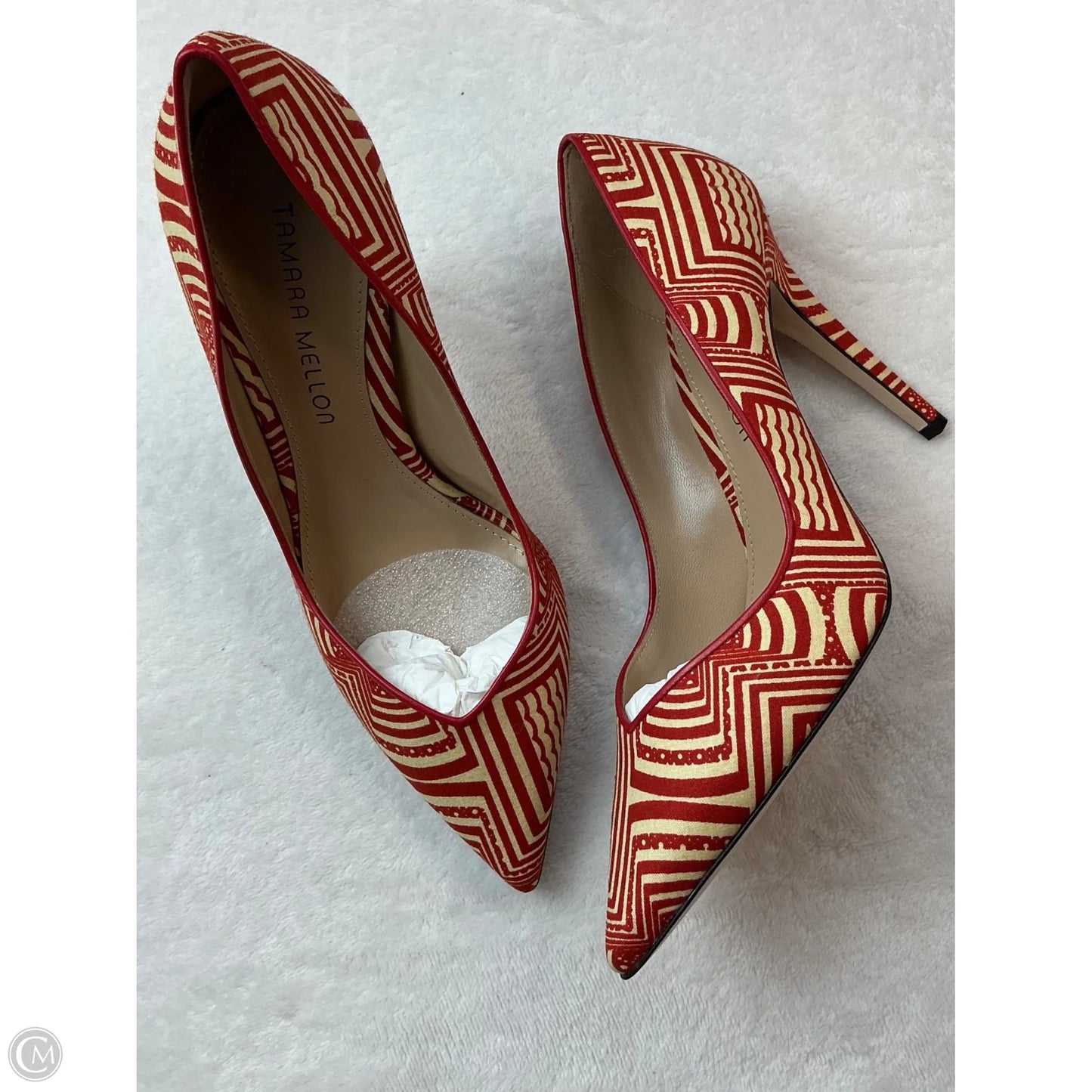 Shoes Heels Stiletto By Cma In Cream & Red, Size: 7.5