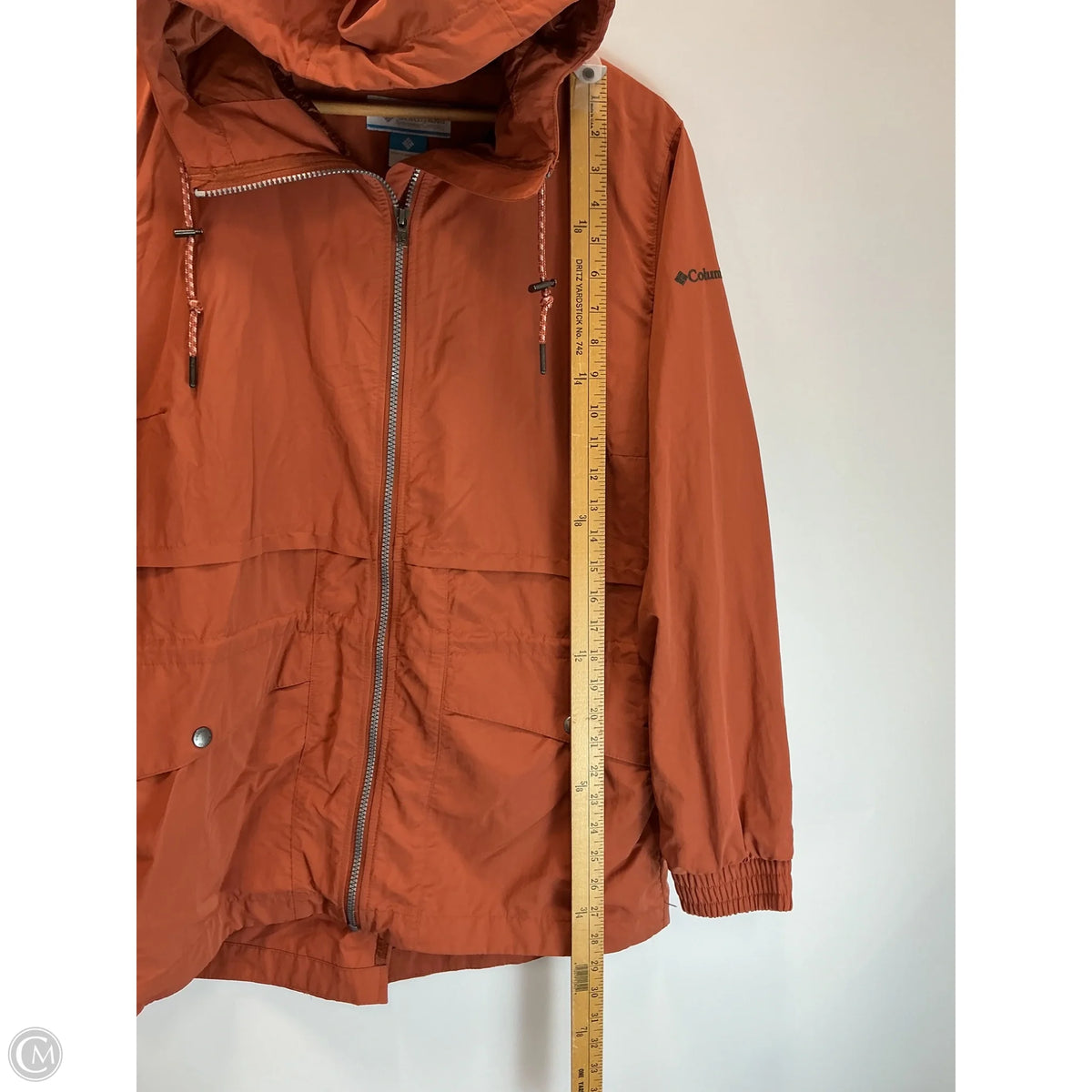 Jacket Windbreaker By Columbia In Orange, Size: L