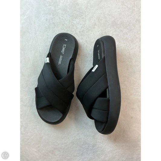 Sandals Flats By Toms In Black, Size: 8