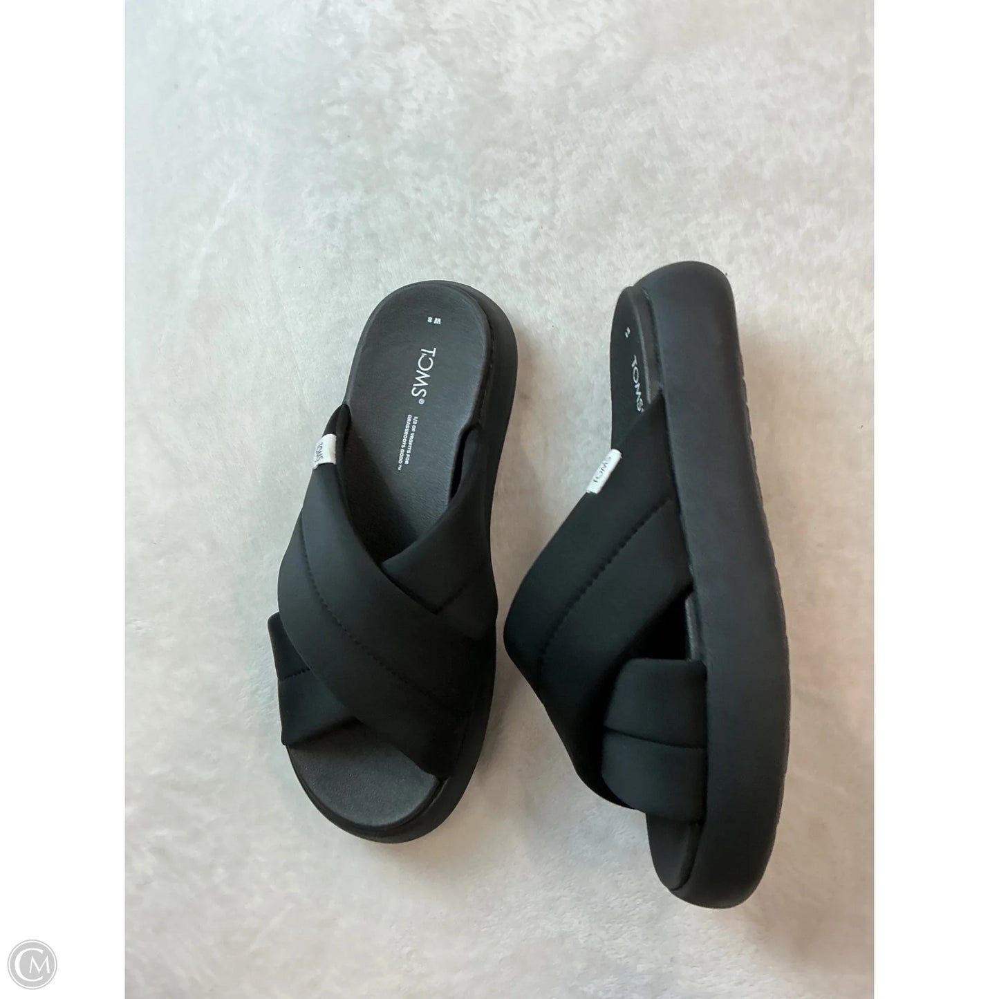 Sandals Flats By Toms In Black, Size: 8
