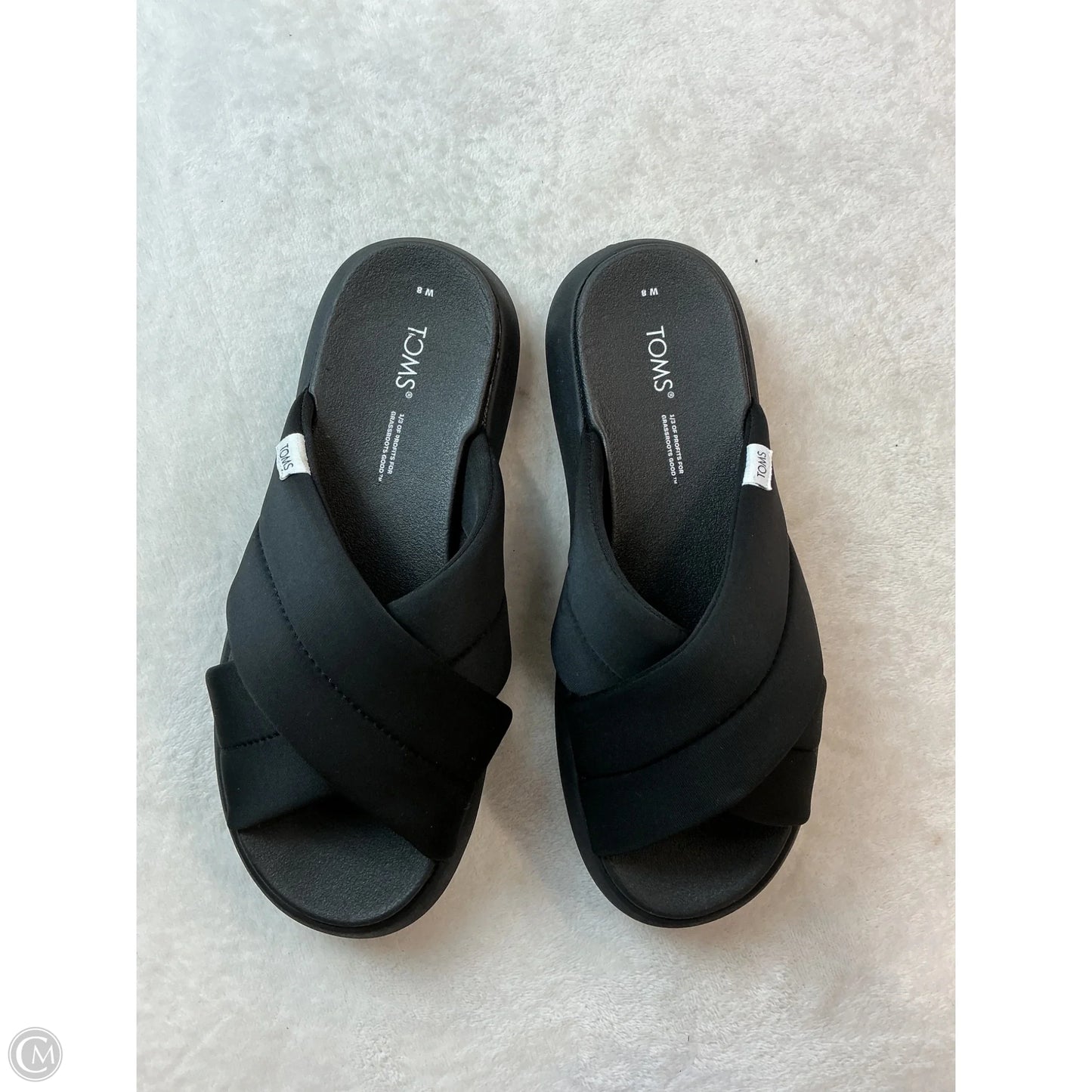 Sandals Flats By Toms In Black, Size: 8