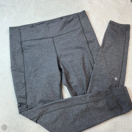 Athletic Leggings By Lululemon In Grey, Size: 12